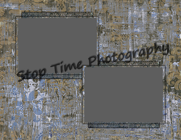 Blue-Brown-Brush-Horizontal-Double