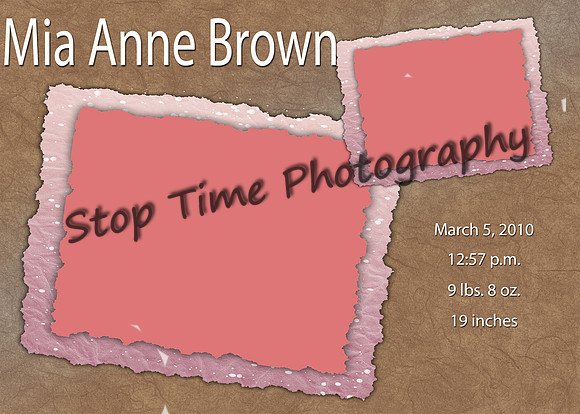 Brown and Pink Torn Page