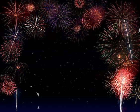 Horizontal Fireworks Frame